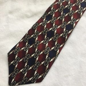 Elizabeth Nell Medallion Geo Print Men’s Tie All Silk Made In USA